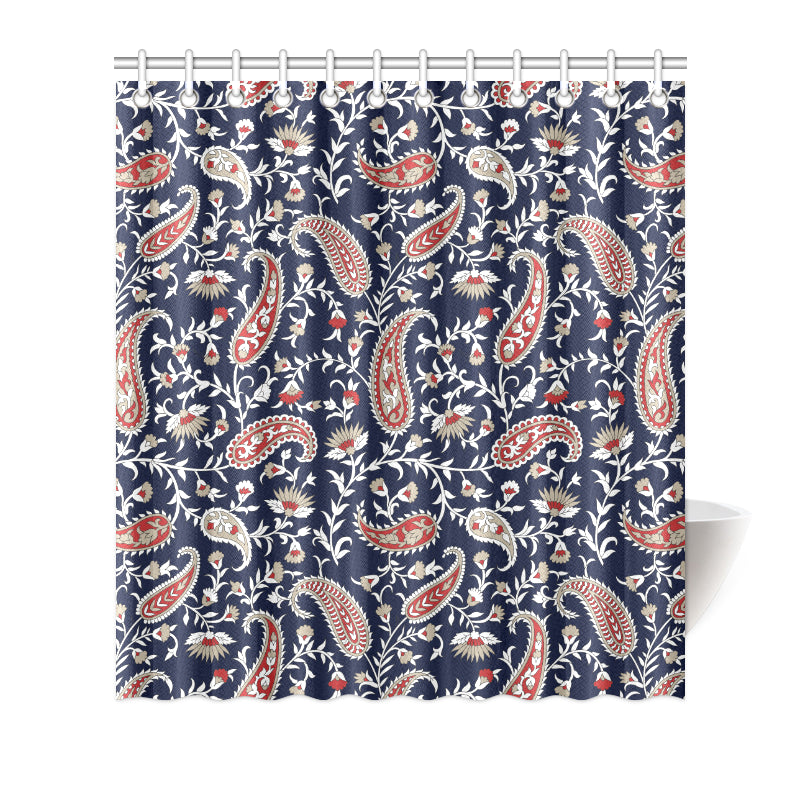 Paisley Pattern Print Design A05 Shower Curtain