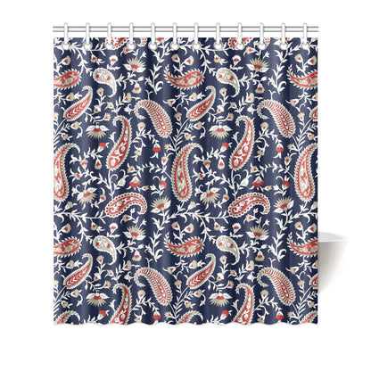 Paisley Pattern Print Design A05 Shower Curtain