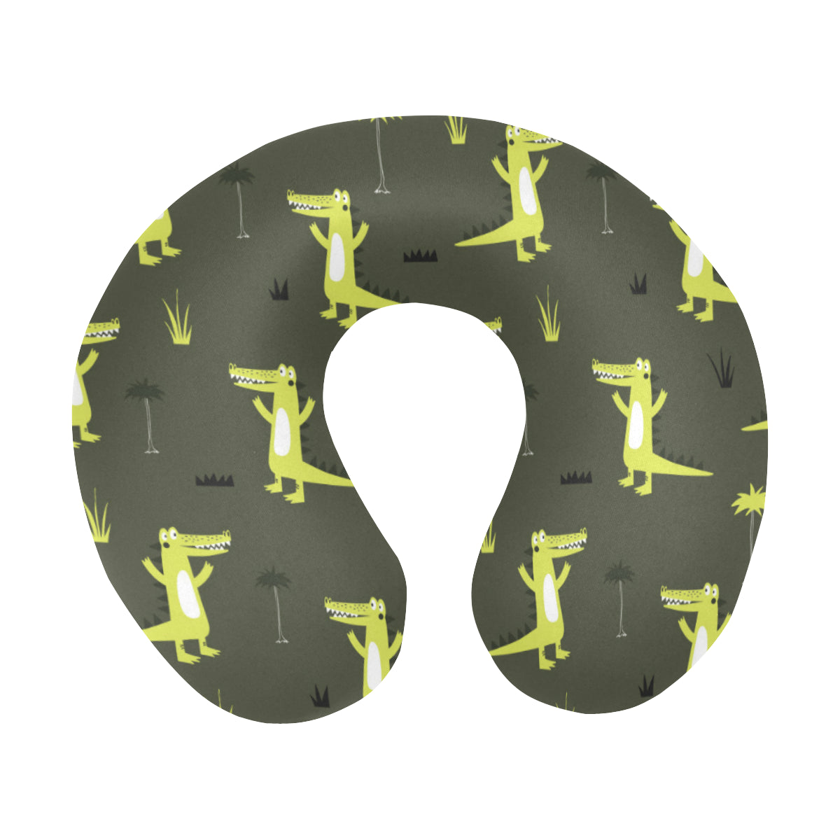 Alligator Pattern Print Design 05 U-Shaped Travel Neck Pillow