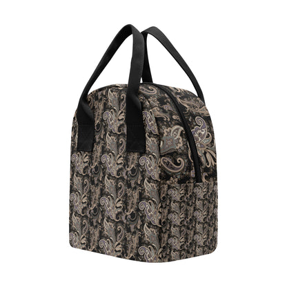 Paisley Mandala Design Print Insulated Lunch Bag