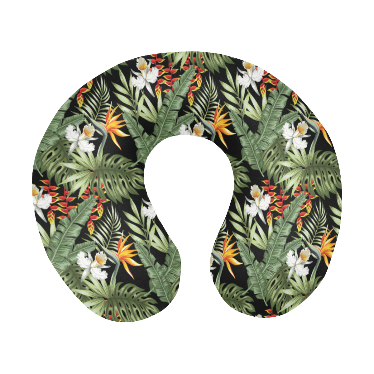 Bird Of Paradise Pattern Print Design 02 U-Shaped Travel Neck Pillow