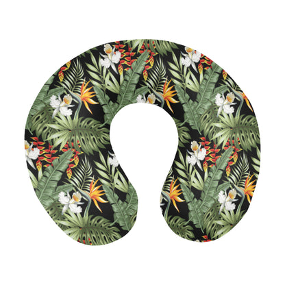 Bird Of Paradise Pattern Print Design 02 U-Shaped Travel Neck Pillow