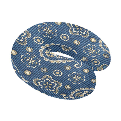 Jean Paisley Pattern Print Design 01 U-Shaped Travel Neck Pillow