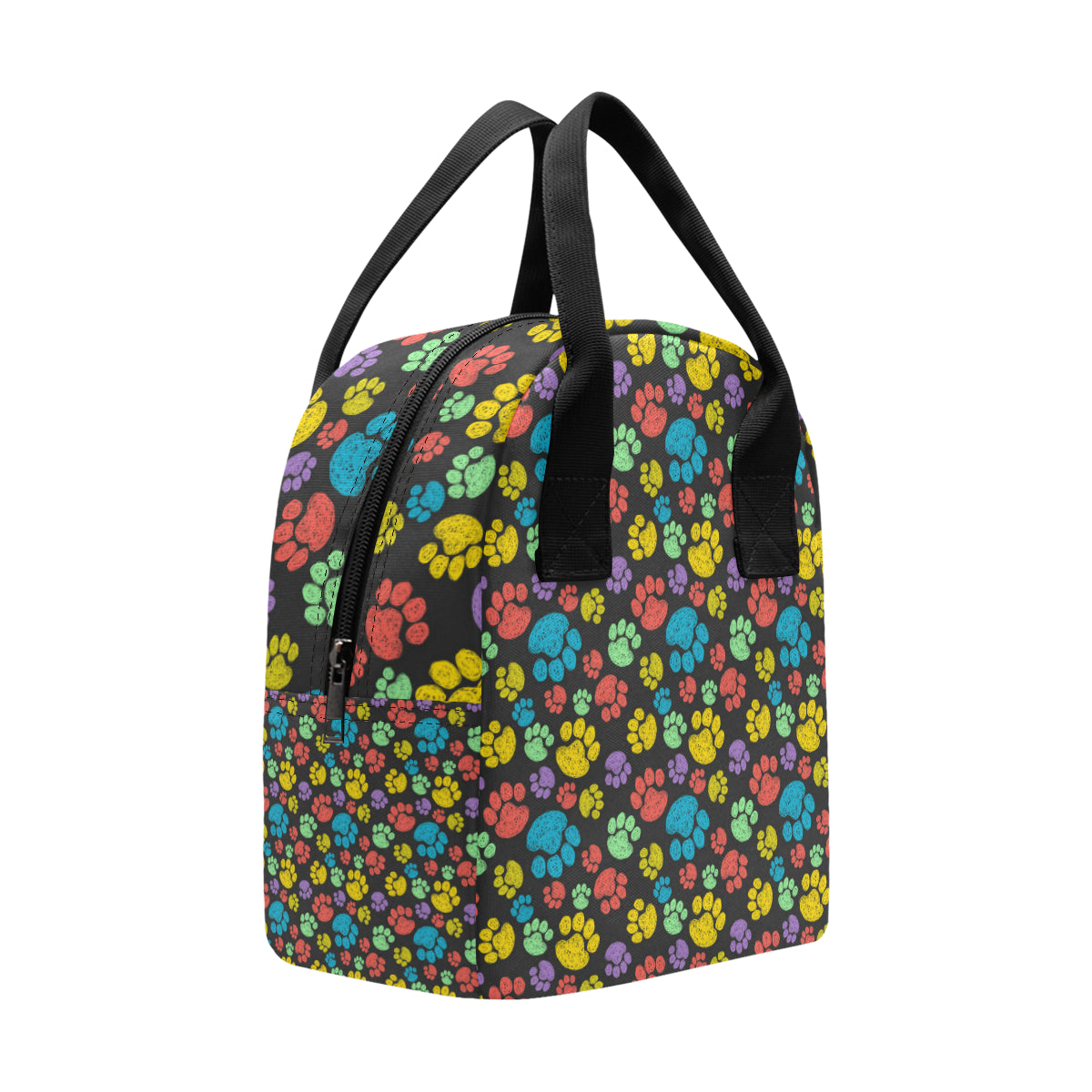 Paw Colorful Print Insulated Lunch Bag