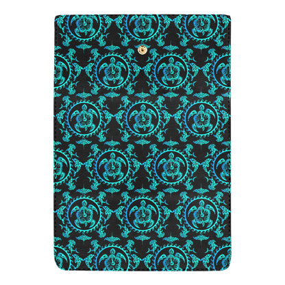 turquoise Tribal Sea Turtle Hawaiian Women's Trifold Wallet