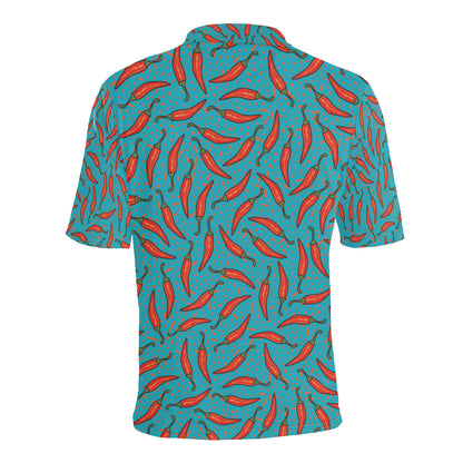 Chilli Pepper Pattern Print Design 05 Men Polo Shirt