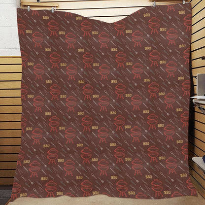Barbecue Pattern Print Design 01 Premium Quilt