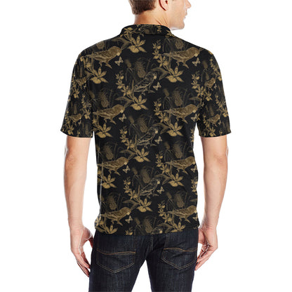 Parakeet Pattern Print Design A05 Men Polo Shirt