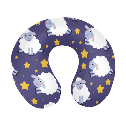 Sheep Pattern Print Design 03 U-Shaped Travel Neck Pillow