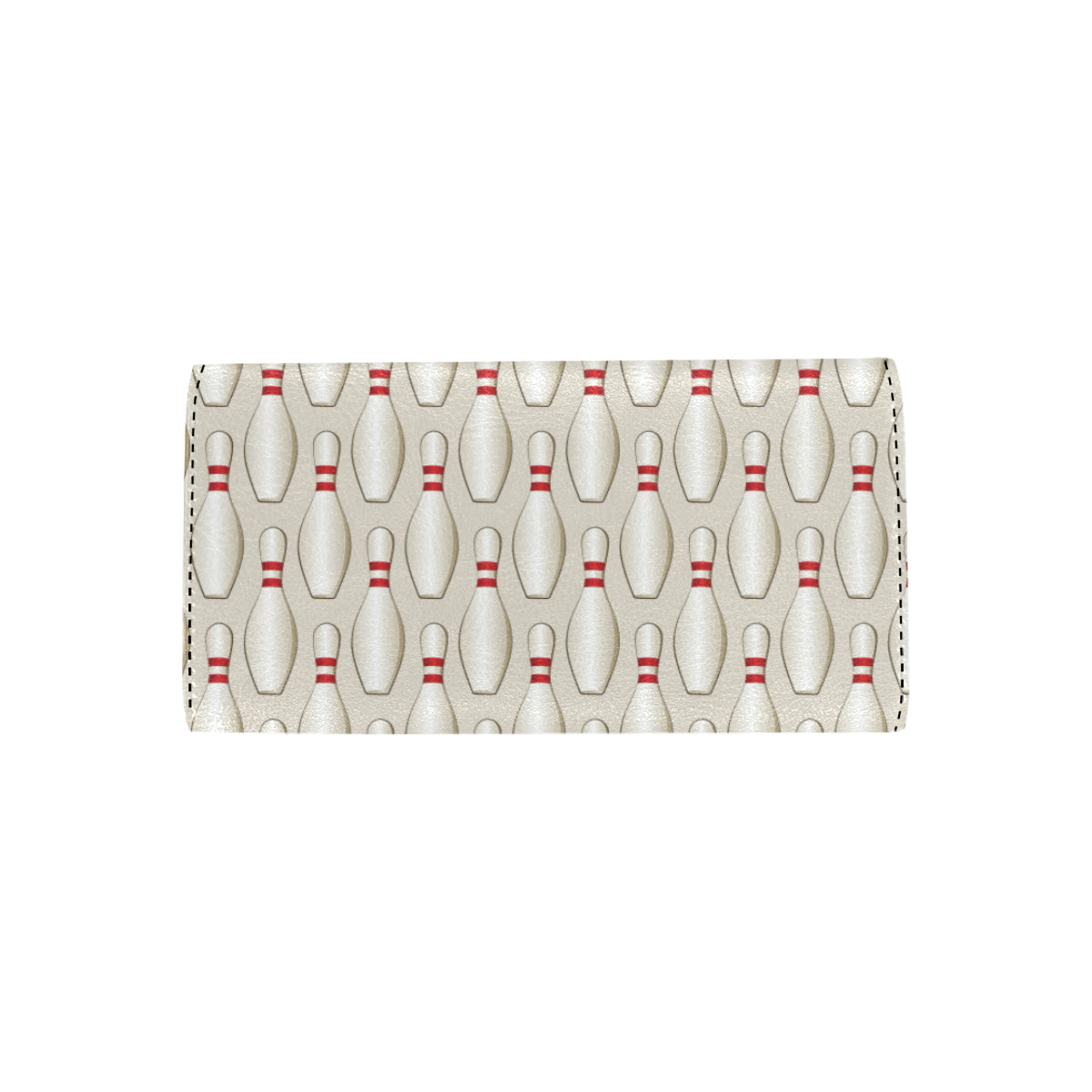 Bowling Pin Pattern Print Design 01 Women's Trifold Wallet