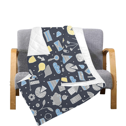 Accounting Financial Pattern Print Design 04 Premium Quilt