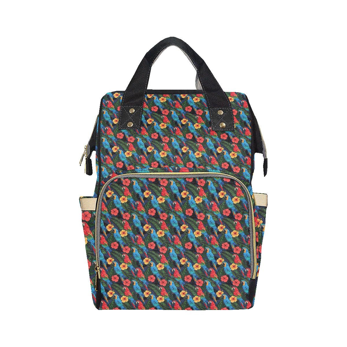 Parrot Pattern Print Design A01 Diaper Bag Backpack