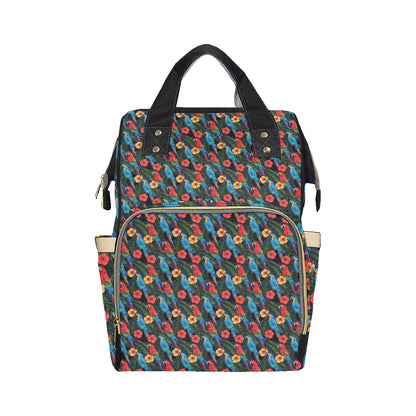Parrot Pattern Print Design A01 Diaper Bag Backpack