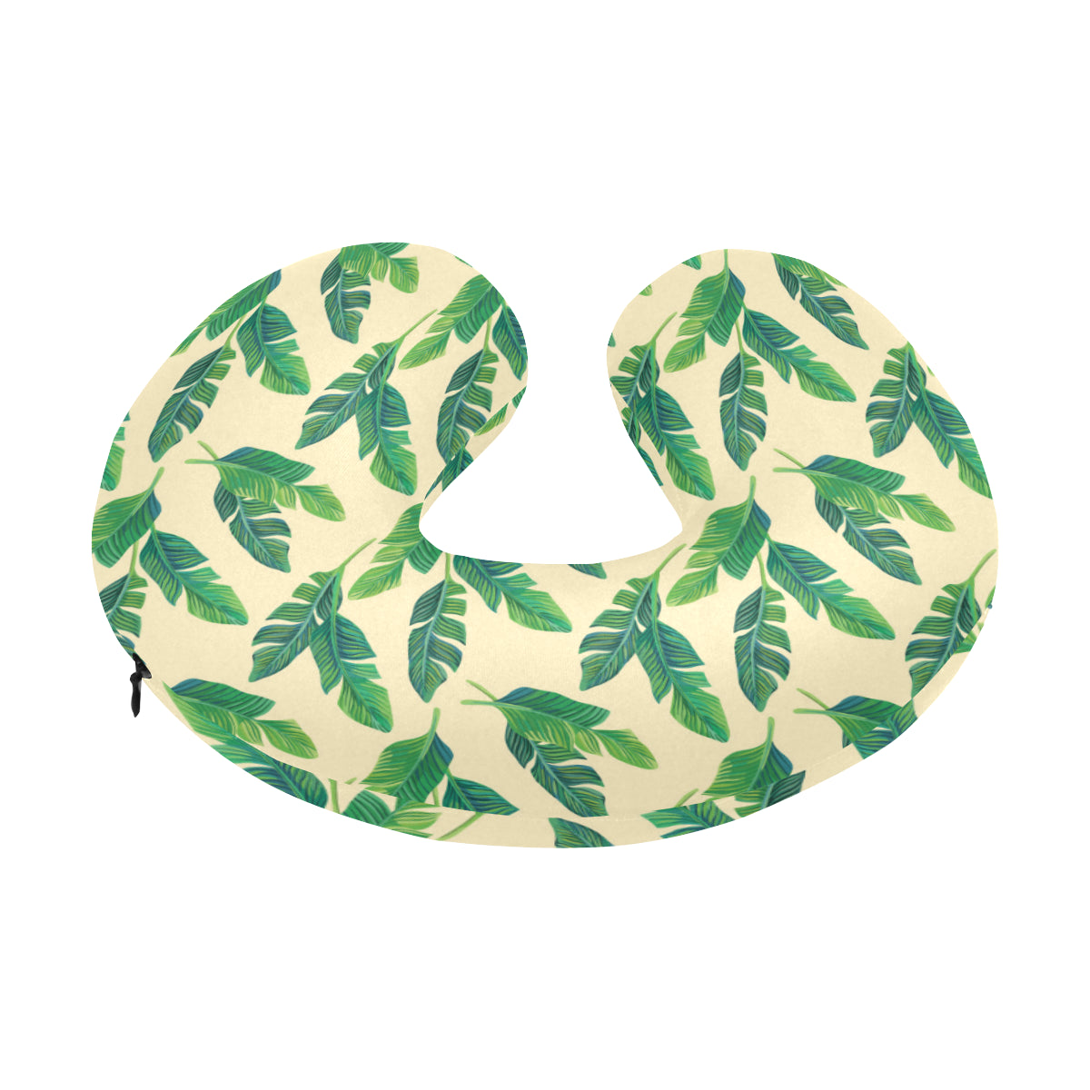 Banana Leaf Pattern Print Design 01 U-Shaped Travel Neck Pillow