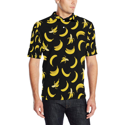 Banana Pattern Print Design BA05 Men Polo Shirt