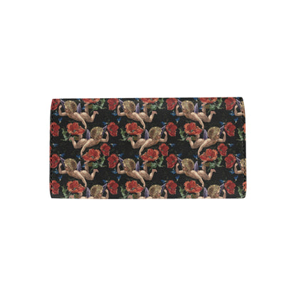 Cupid Pattern Print Design 05 Women's Trifold Wallet