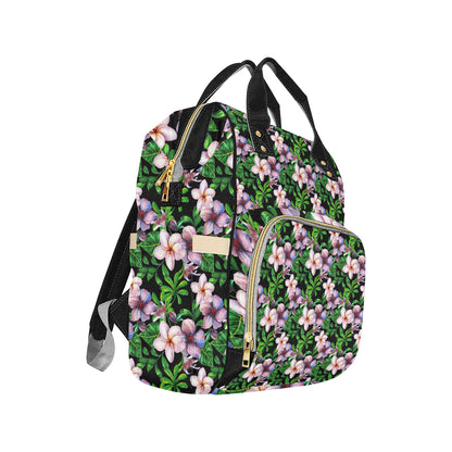 Plumeria Pattern Print Design PM01 Diaper Bag Backpack
