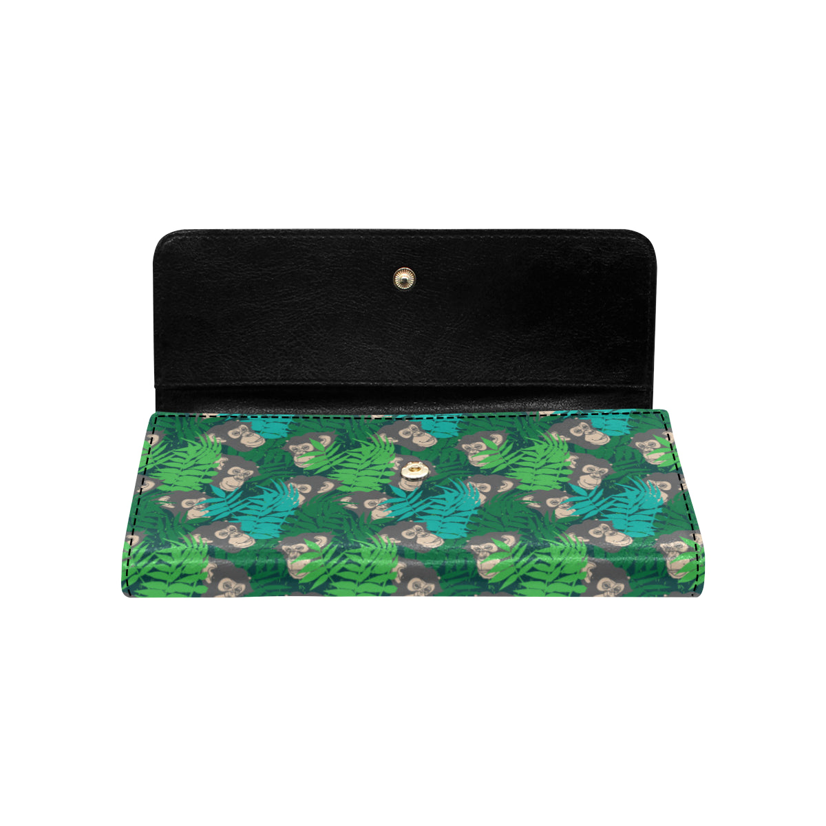 Chimpanzee Pattern Print Design 01 Women's Trifold Wallet