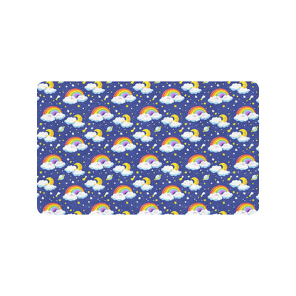 Rainbow Space Design Print Rubber Doormat