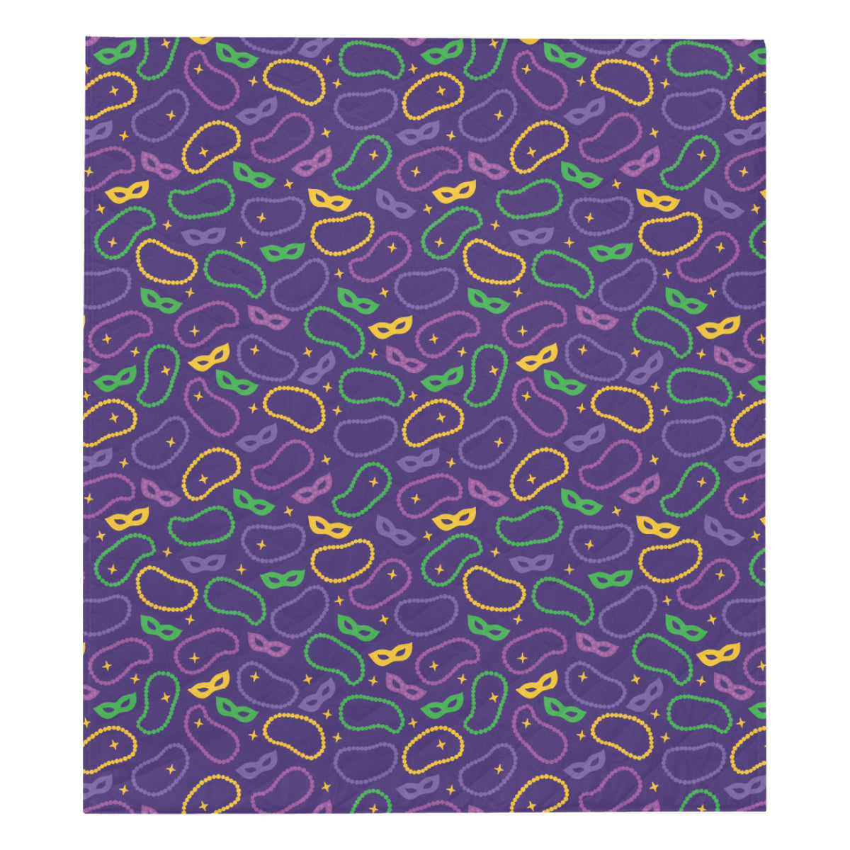 Mardi Gras Pattern Print Design 04 Premium Quilt