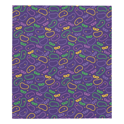 Mardi Gras Pattern Print Design 04 Premium Quilt