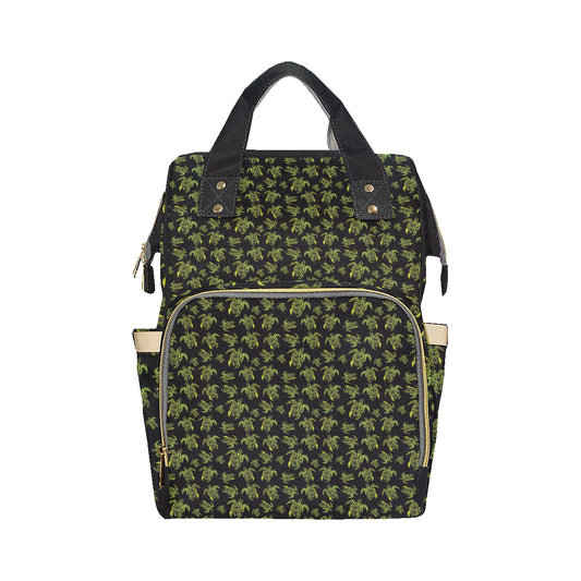 Green Tribal Turtle Polynesian Themed Diaper Bag Backpack