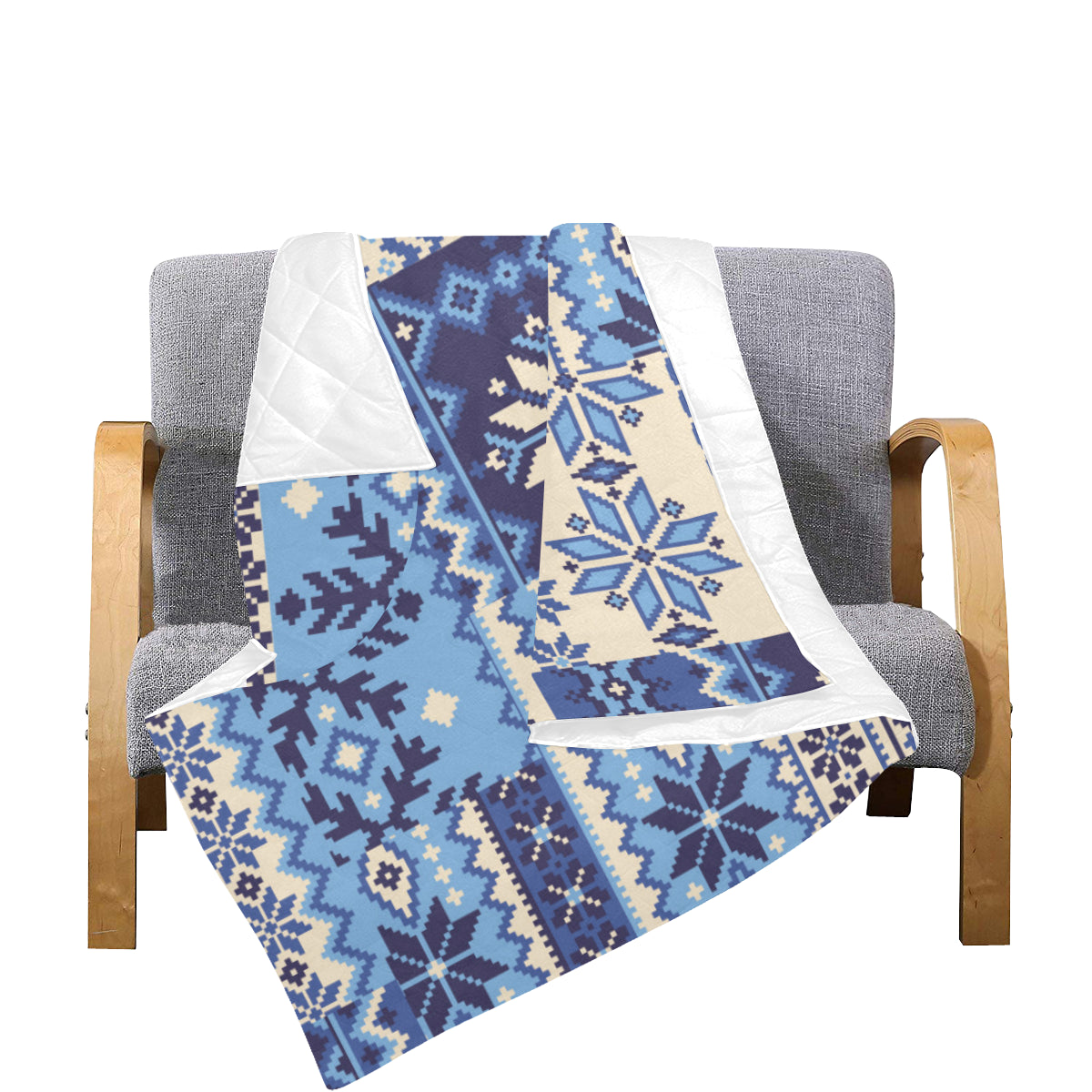 Nordic Pattern Print Design A04 Premium Quilt