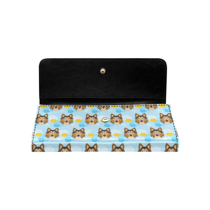 Collies Pattern Print Design 02 Women's Trifold Wallet
