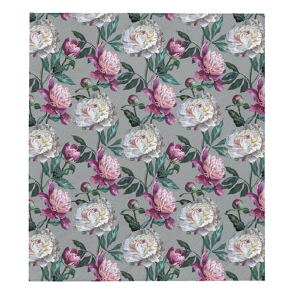 Peony Pattern Print Design PE01 Premium Quilt