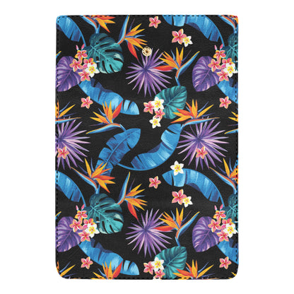 Tropical Flower Pattern Print Design TF018 Women's Trifold Wallet
