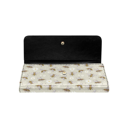 Bee Pattern Print Design 03 Women's Trifold Wallet