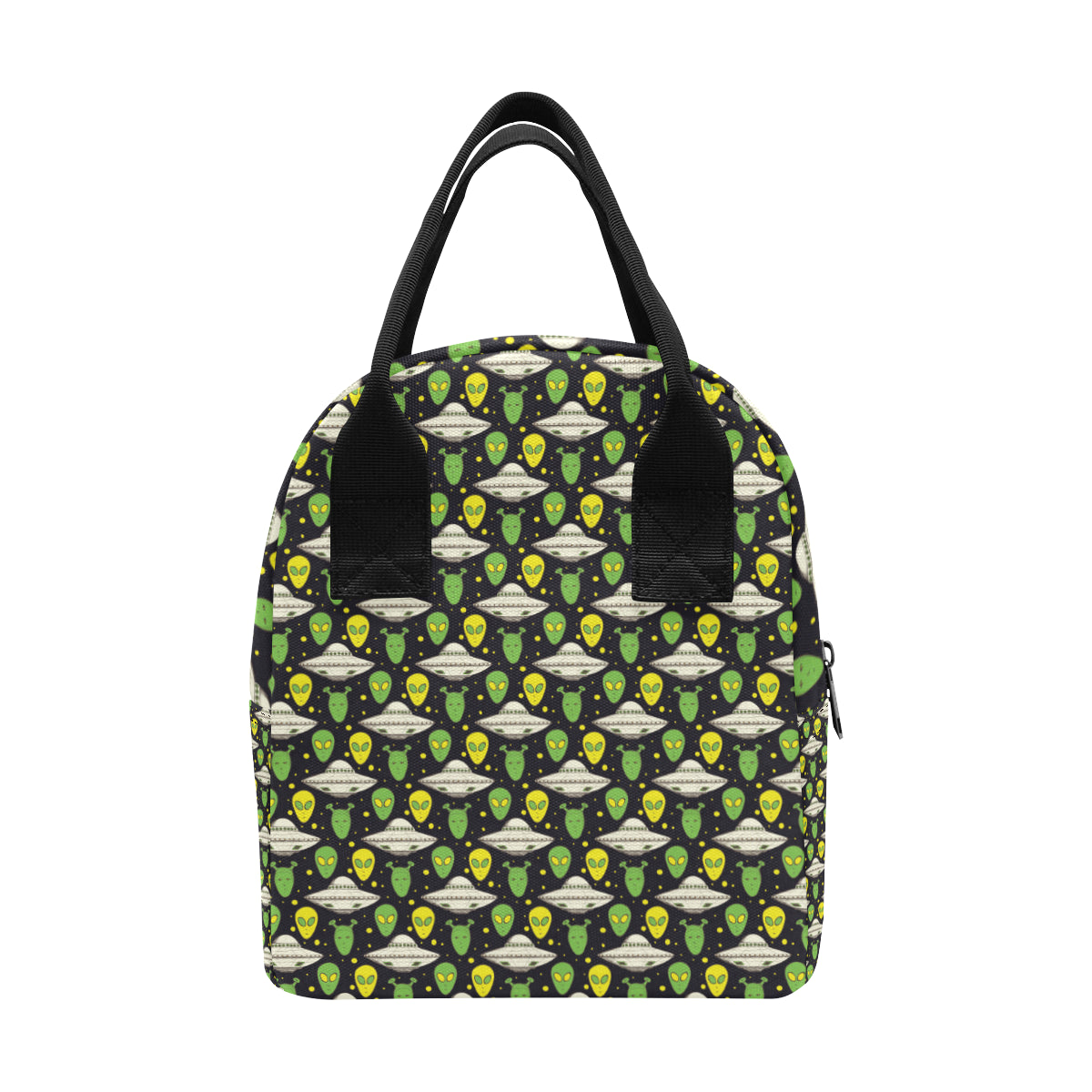Alien UFO Pattern Insulated Lunch Bag