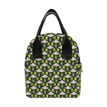 Alien UFO Pattern Insulated Lunch Bag