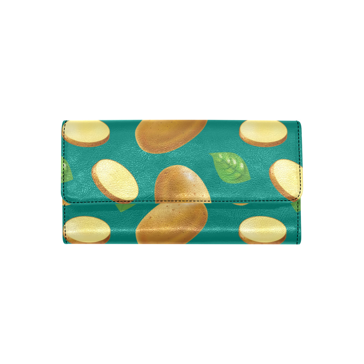 Potato Pattern Print Design A04 Women's Trifold Wallet