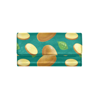 Potato Pattern Print Design A04 Women's Trifold Wallet