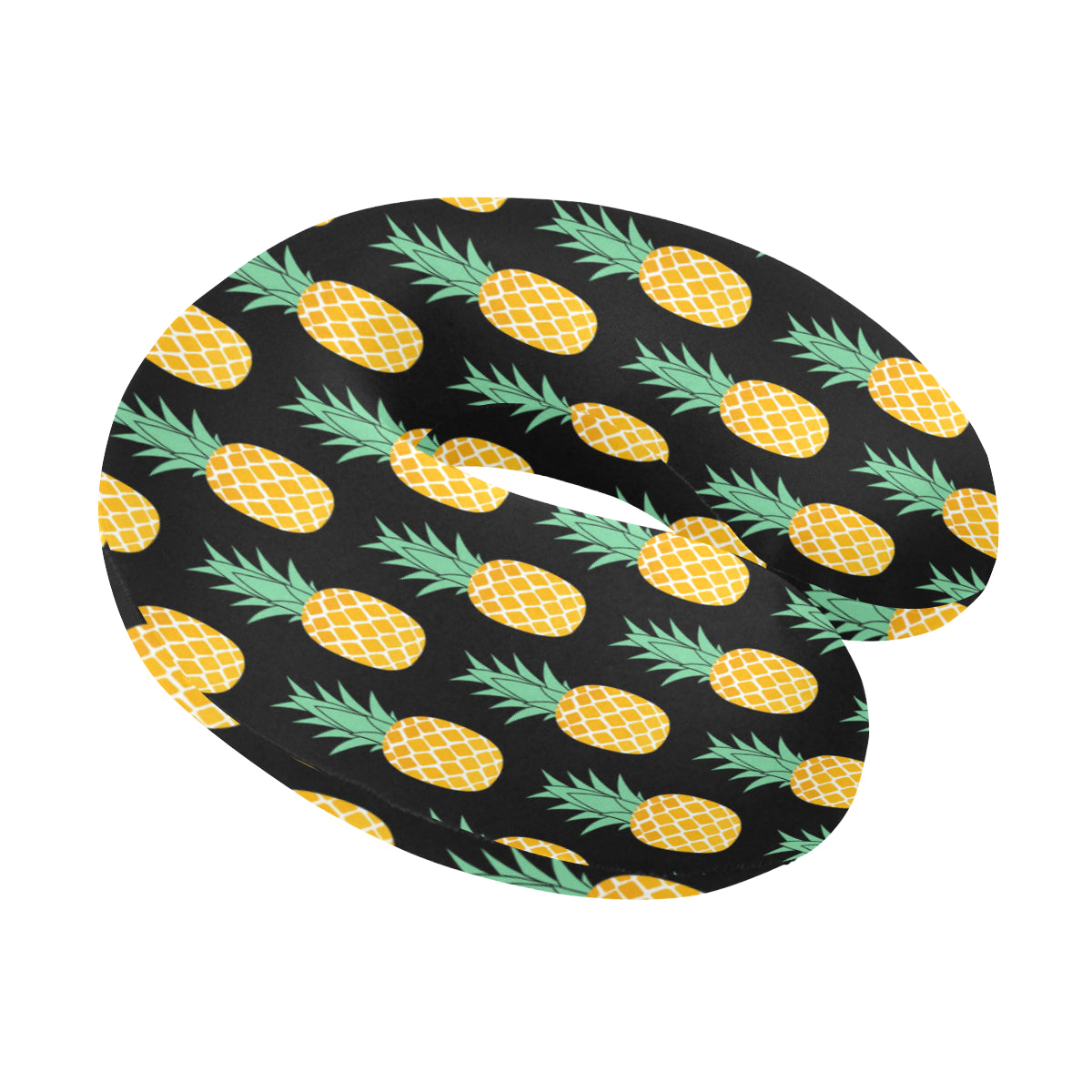 Pineapple Pattern Print Design A03 U-Shaped Travel Neck Pillow