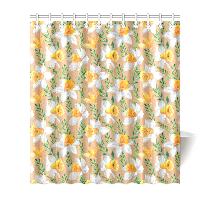 Daffodils Pattern Print Design DF04 Shower Curtain