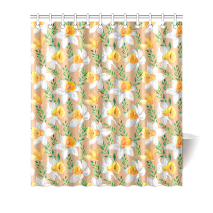 Daffodils Pattern Print Design DF04 Shower Curtain