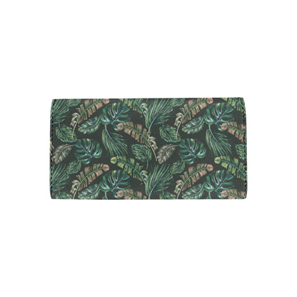 Banana Leaf Pattern Print Design 05 Women's Trifold Wallet