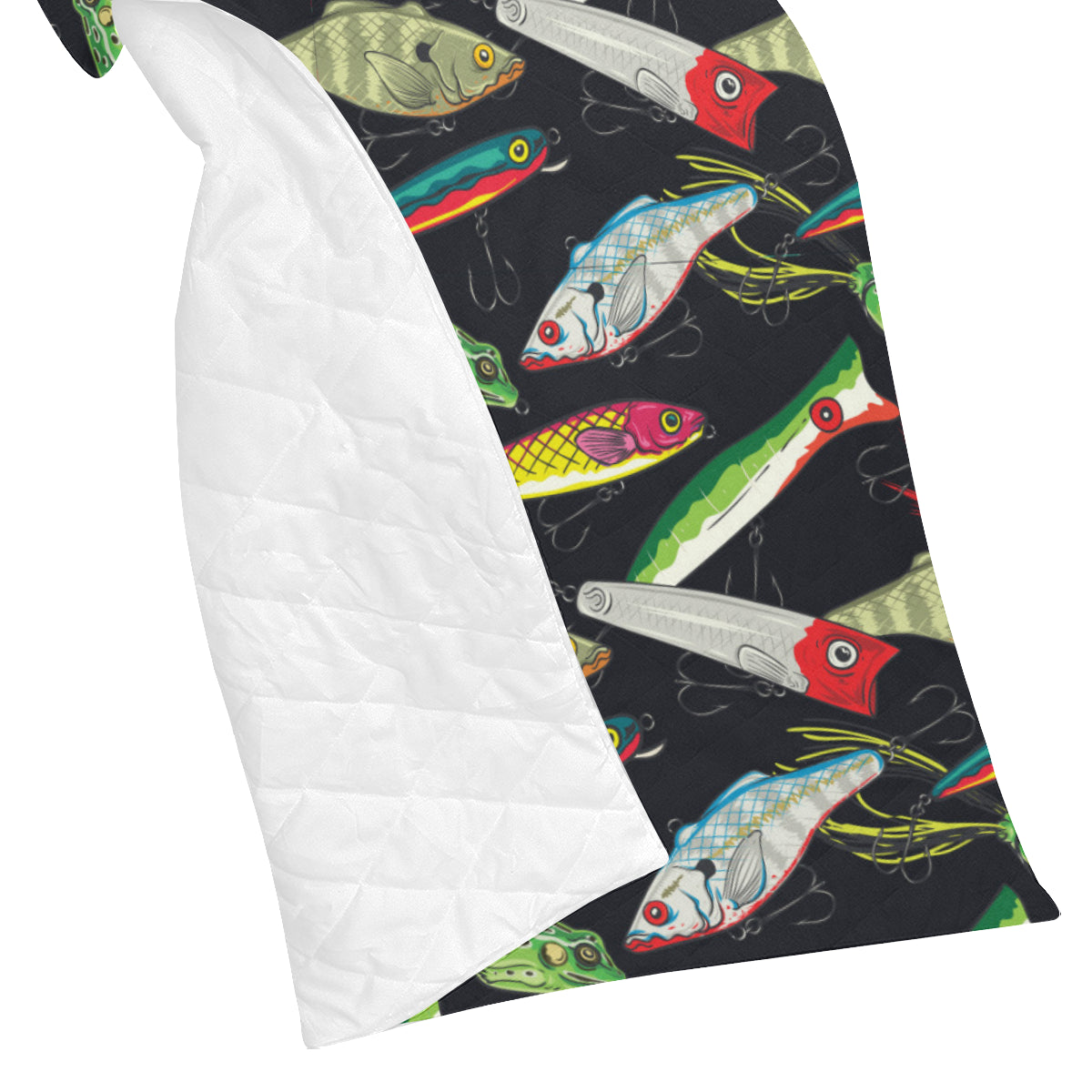 Fishing Bait Print Premium Quilt