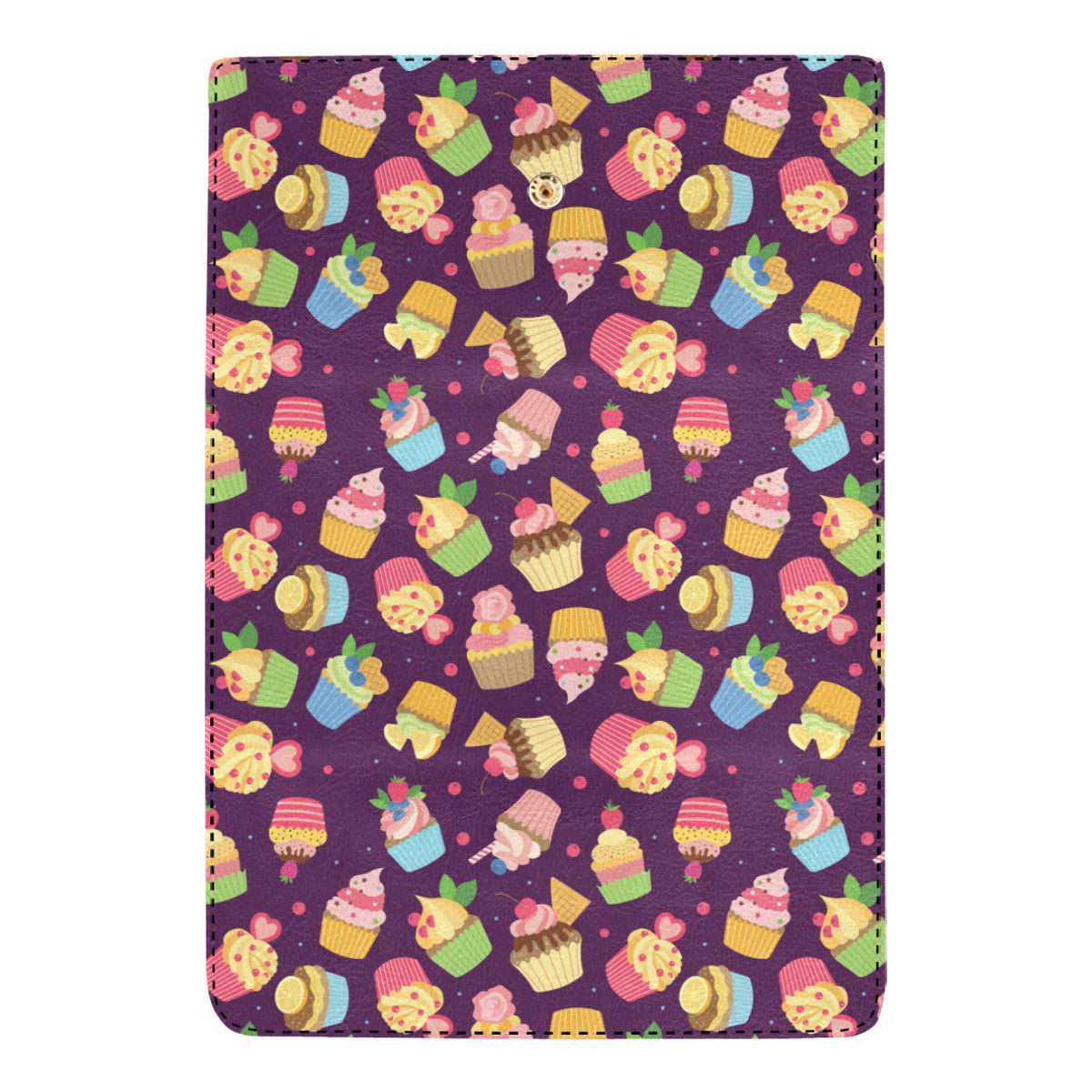 Cupcake Pattern Print Design 05 Women's Trifold Wallet
