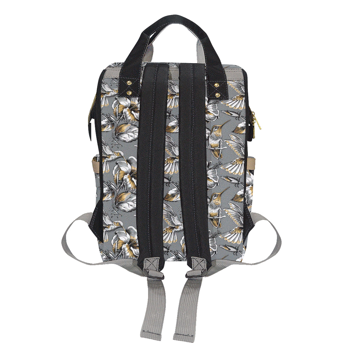 Hummingbird Pattern Print Design 02 Diaper Bag Backpack