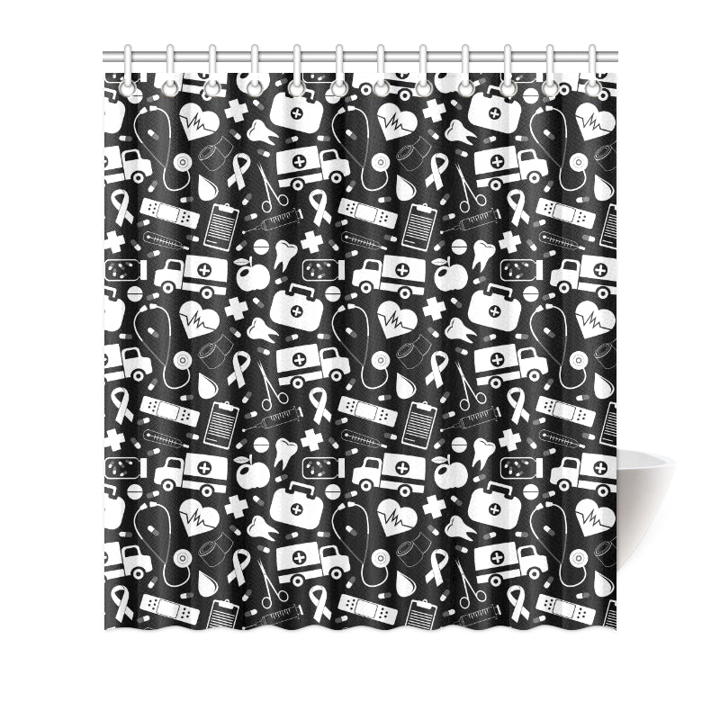 Medical Pattern Print Design 01 Shower Curtain