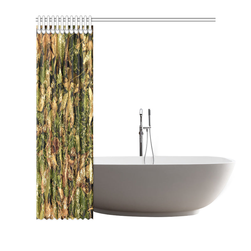 Camo Realistic Tree Forest Texture Print Shower Curtain