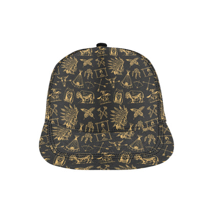 American indian Gold Style Snapback Cap