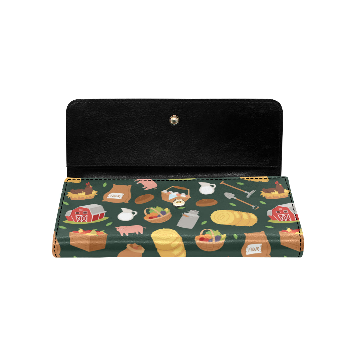 Agricultural Farm Print Design 02 Women's Trifold Wallet