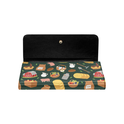 Agricultural Farm Print Design 02 Women's Trifold Wallet