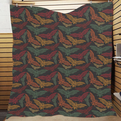 Bat Tribal Pattern Print Design 03 Premium Quilt