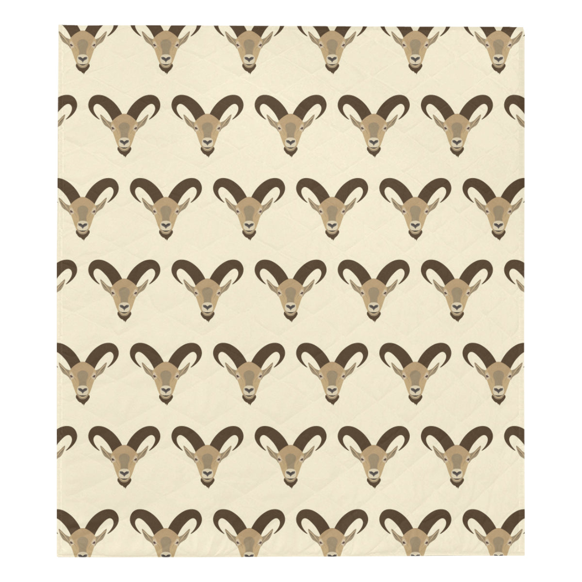 Goat Pattern Print Design 01 Premium Quilt
