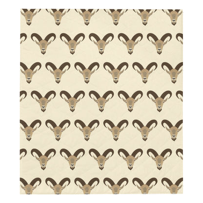 Goat Pattern Print Design 01 Premium Quilt